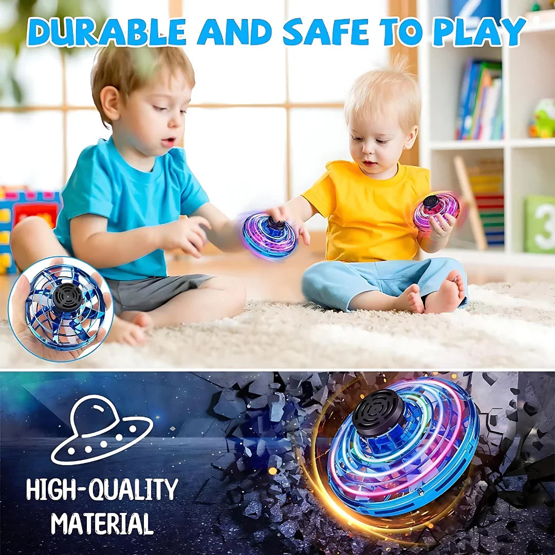 Hand Spinner Fingertip Upgrade | Mini UFO Drone Flying Spinner | Gyro Flying Spinner Decompression Toy for Adults & Kids