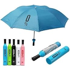 Wine Bottle Umbrella Windproof Double Layer Compact Umbrella with Bottle Cover for UV Protection & Rain, For Men, Women, and Kids Multicolors