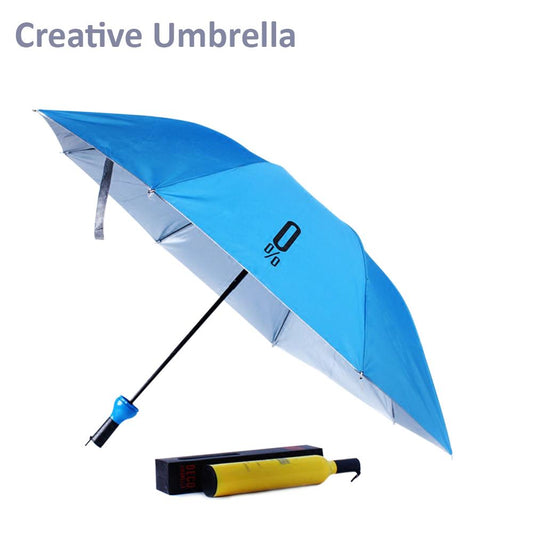 Wine Bottle Umbrella Windproof Double Layer Compact Umbrella with Bottle Cover for UV Protection & Rain, For Men, Women, and Kids Multicolors