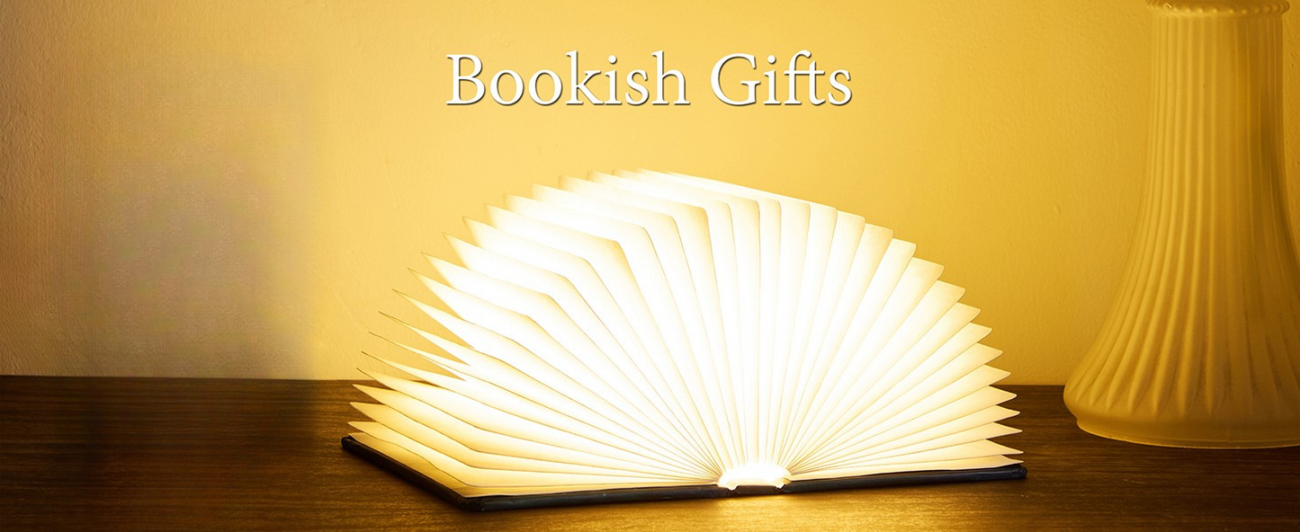 Uniquedotkart Folding Book Lamp | 3 Color Changing Magnetic LED Night Light | USB Rechargeable Portable Mood Light for Home, Bedroom, Office & Gift (Wood Finish),White